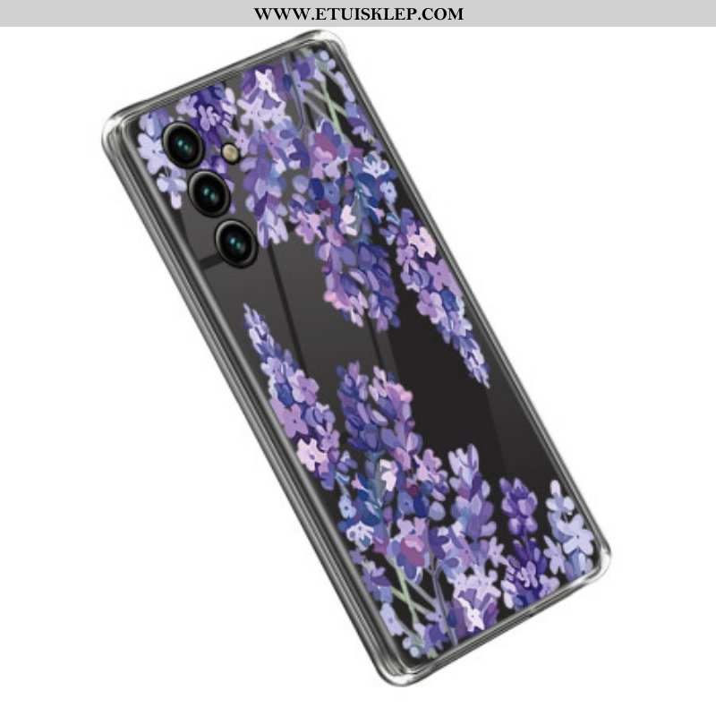 Futerały do Samsung Galaxy A14 / A14 5G Bezszwowe Purpurowe Kwiaty